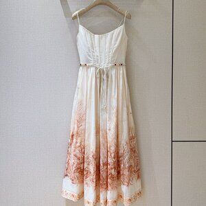 Zimmermann latest belted midi slip dress